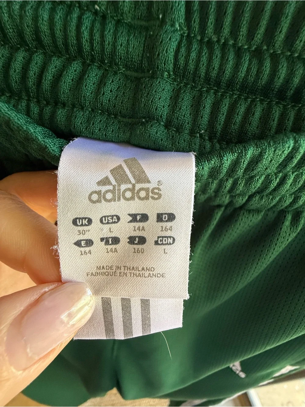 Adidas Kids Green Track Pants with Side Stripes